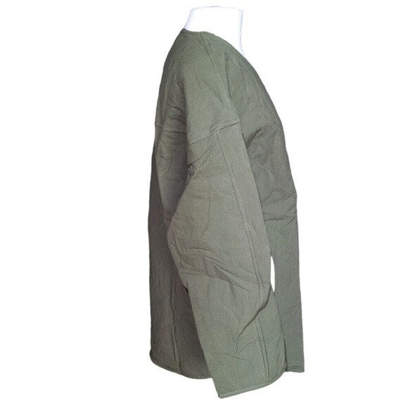 Lulus Olive Green Lightweight Quilted Fall Jacket Size M NWT - Picture 4 of 9